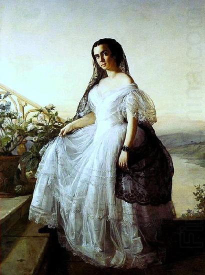 Francois-Auguste Biard Portrait of a woman china oil painting image